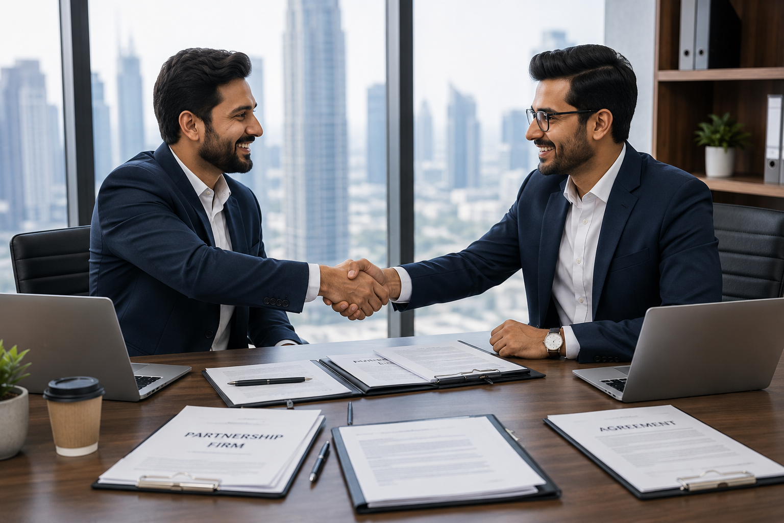 Partnership handshake